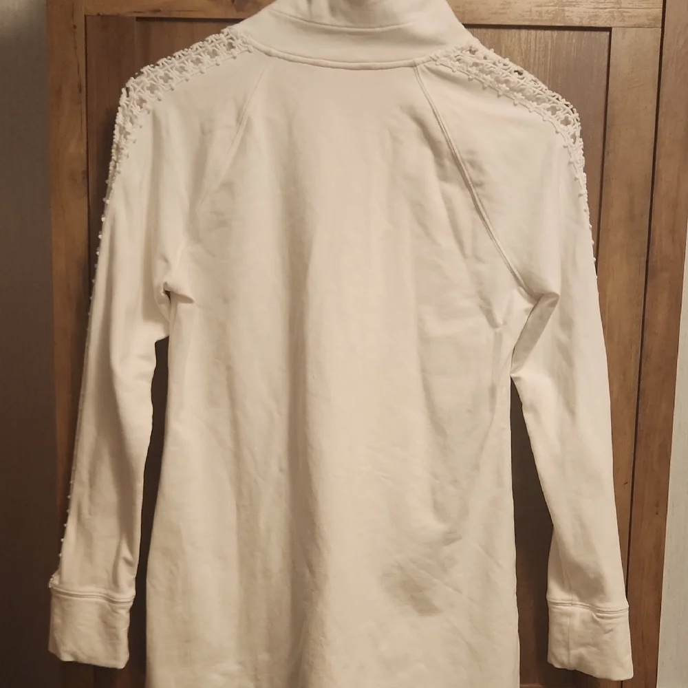 Lilly Pulitzer White Skipper Popover Dress with Embroidery On Long Sleeve - Picture 6 of 6
